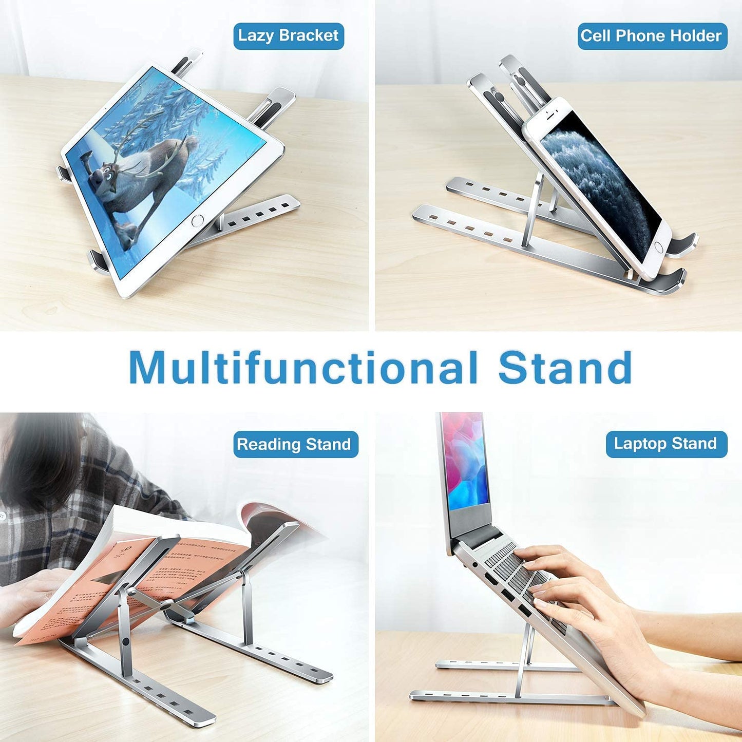 Foldable Adjustable Height Laptop Stand and Tablet Stand. for All Laptops and Tablets.