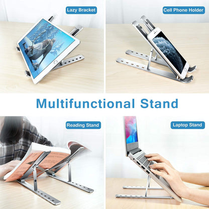 Foldable Adjustable Height Laptop Stand and Tablet Stand. for All Laptops and Tablets.