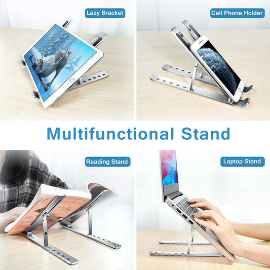 Foldable Adjustable Height Laptop Stand and Tablet Stand. for All Laptops and Tablets.